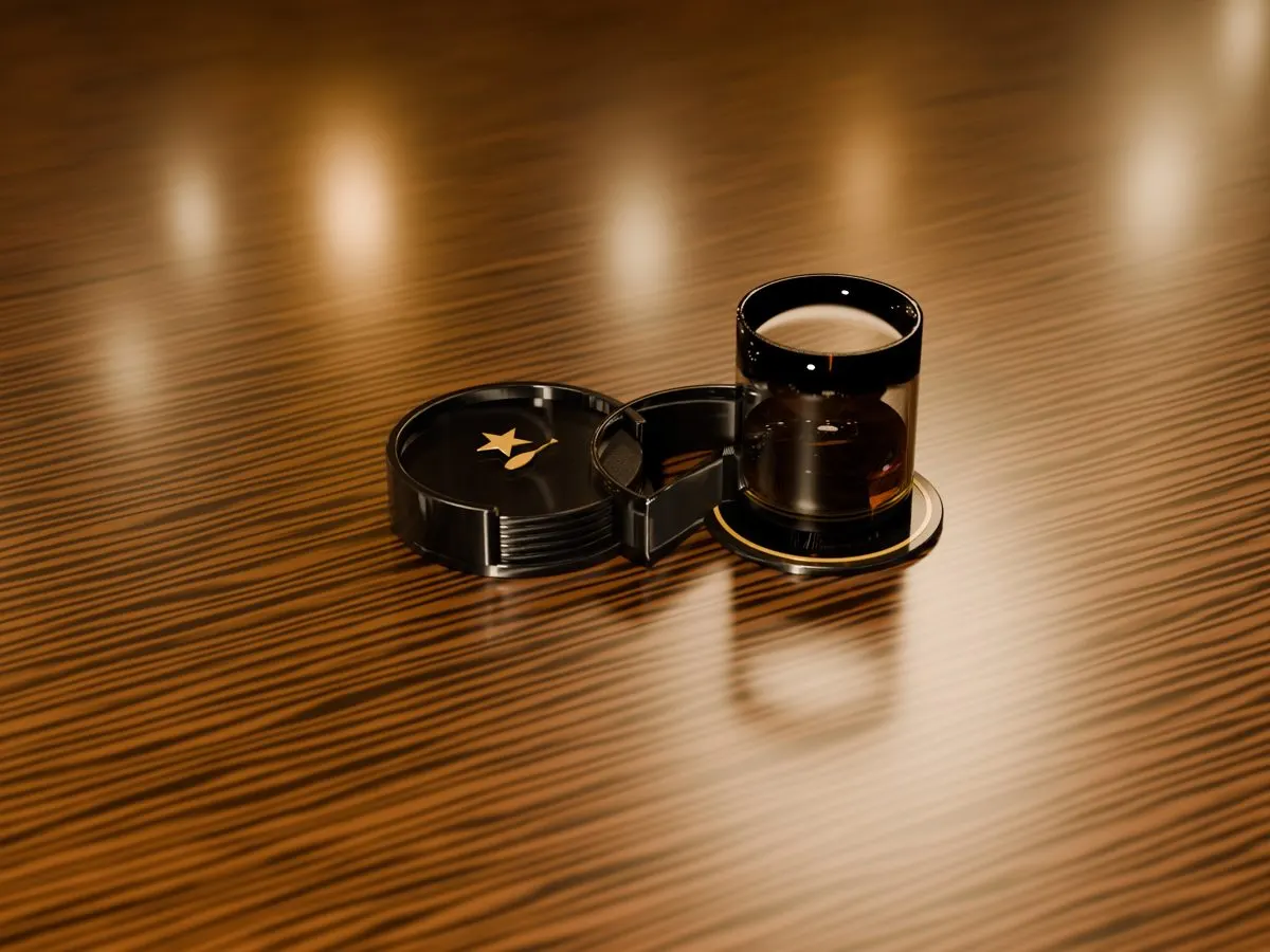 Logo Coasters (Set of 6 with Holder)