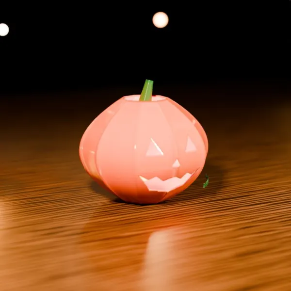 Halloweenská dýně-lampa se jménem