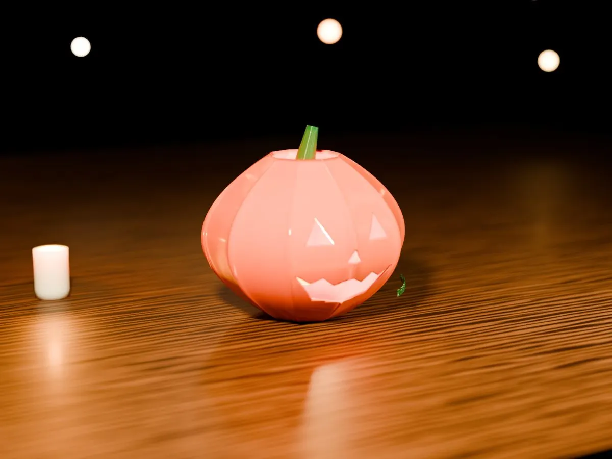 Halloweenská dýně-lampa se jménem