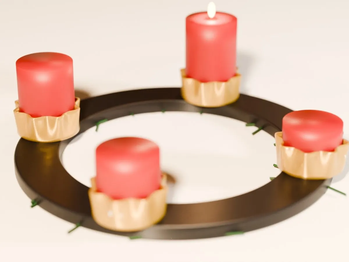 Adventní svícen se jmény rodiny - Obrázek 2
