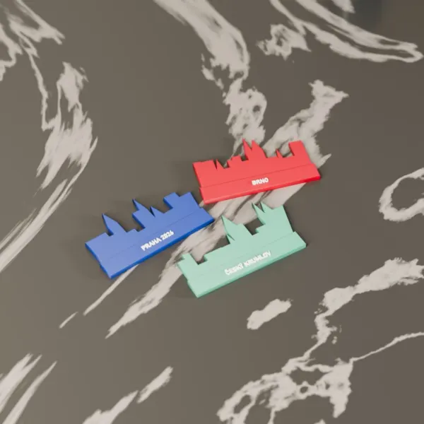 Magnete mit Stadtsilhouette und Jahreszahl
