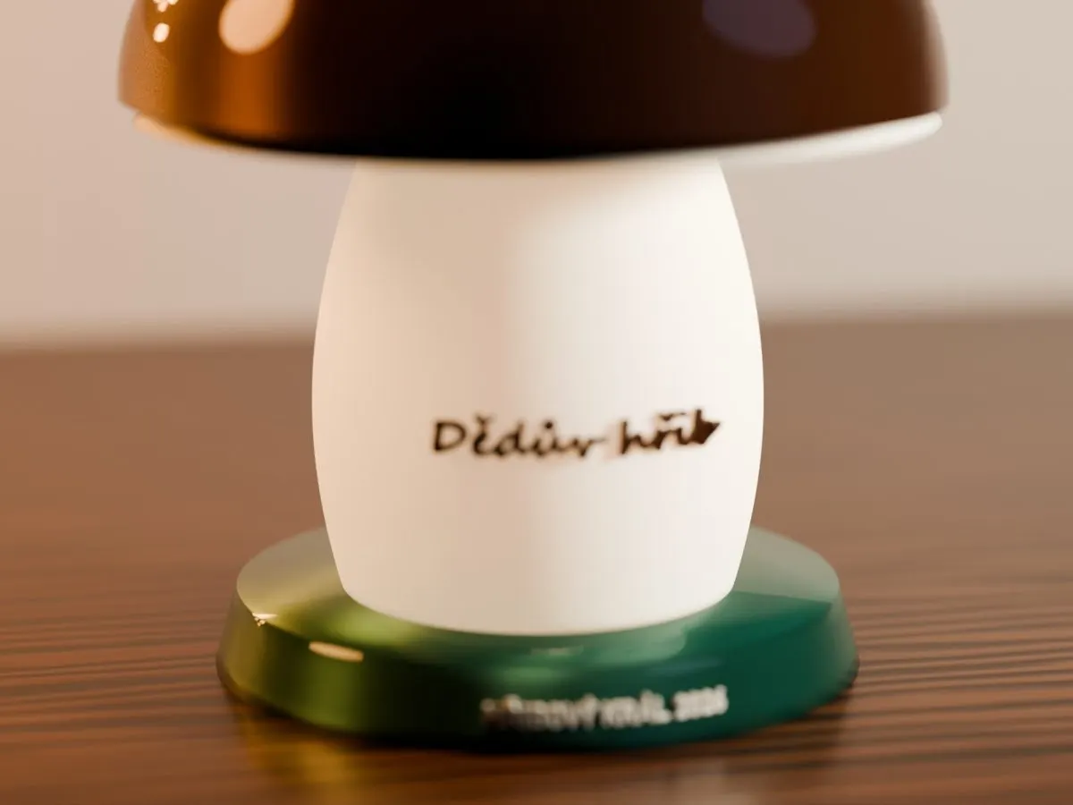 Porcini Mushroom Lamp with Name - Image 2