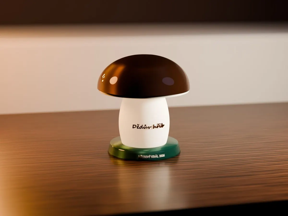 Porcini Mushroom Lamp with Name