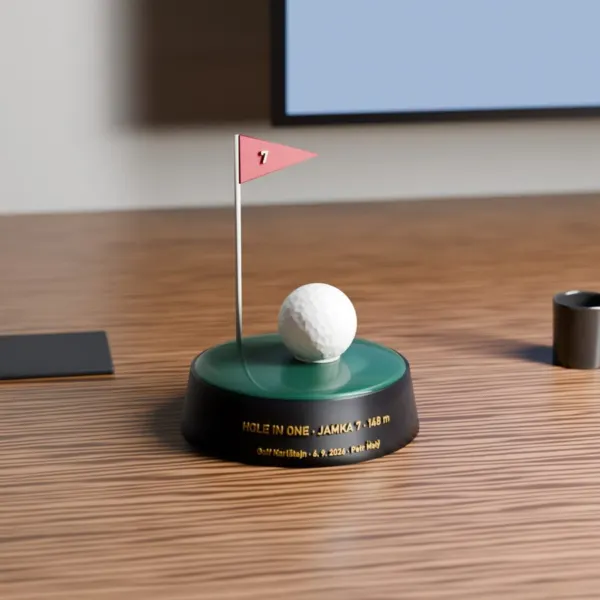 Trofej Hole in One s vaším míčkem