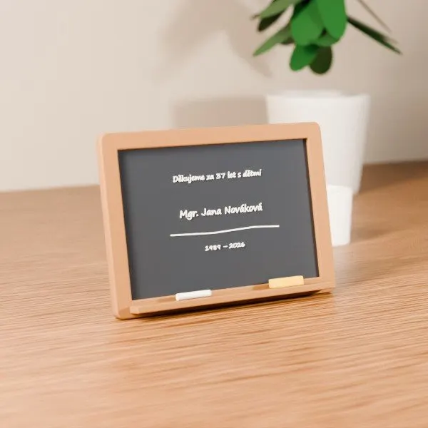 Plaketa Školní tabule k odchodu do důchodu
