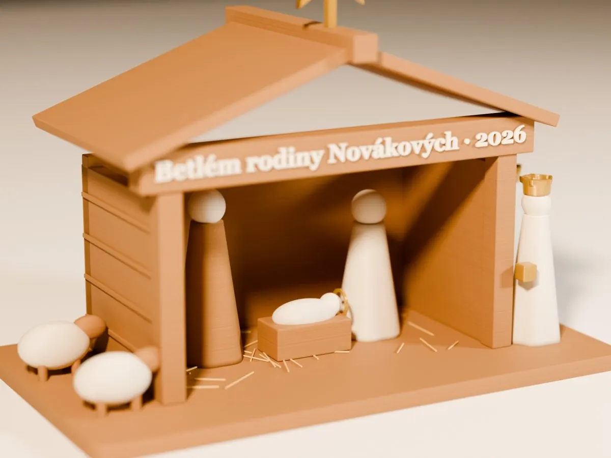 Rodinný betlém se jménem rodiny - Obrázek 2