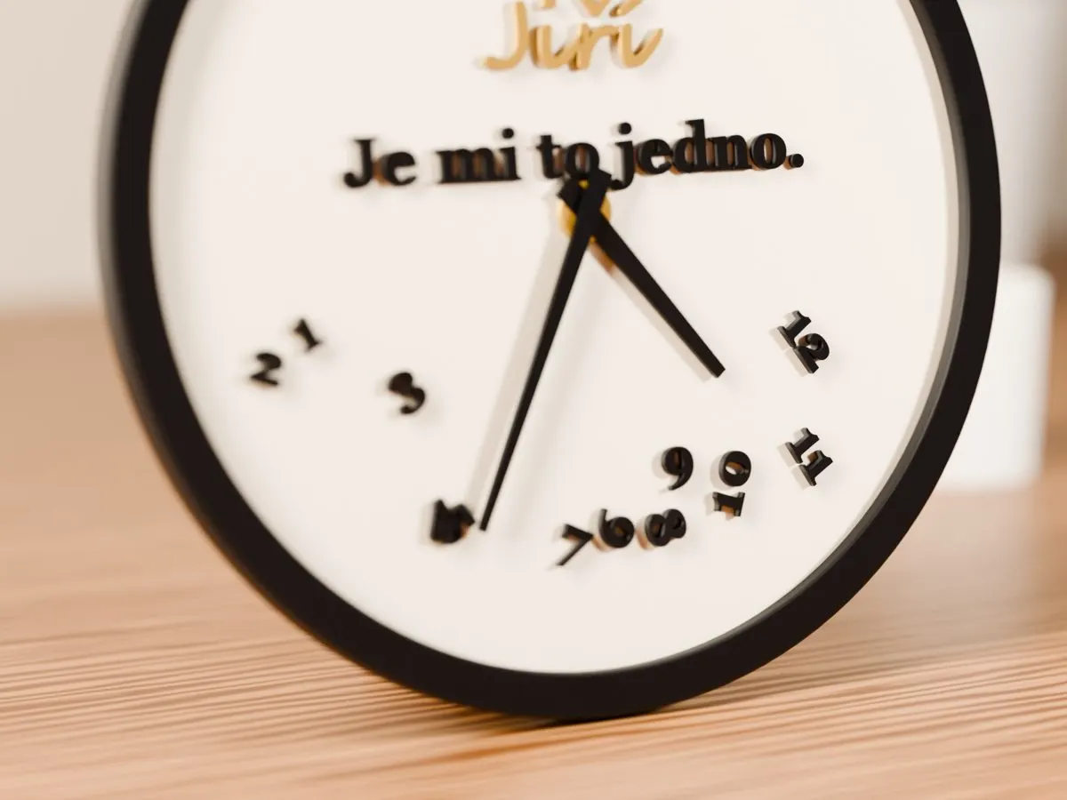 Hodiny důchodce „Je mi to jedno“ se jménem - Obrázek 2