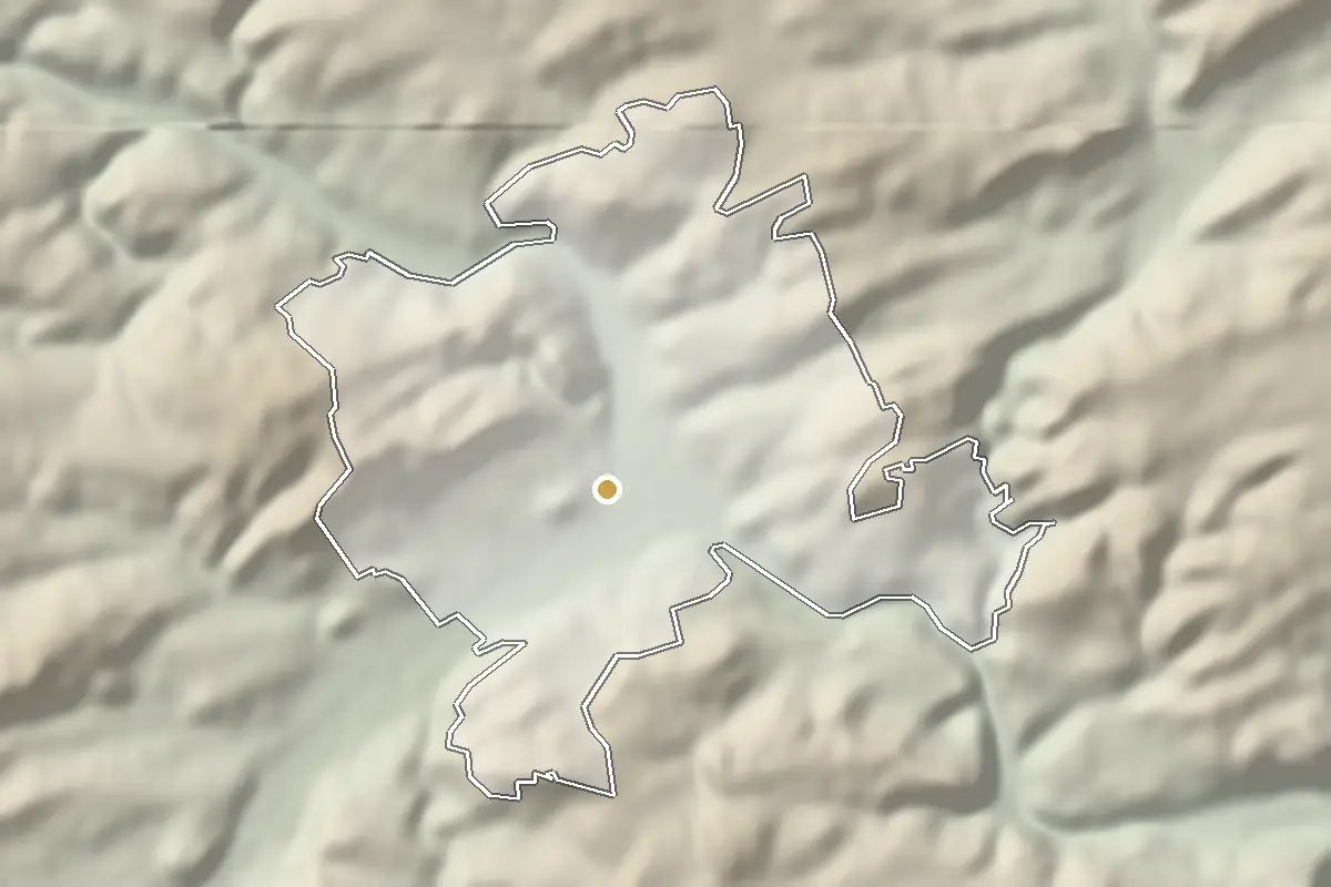 Beroun – shaded terrain from elevation data