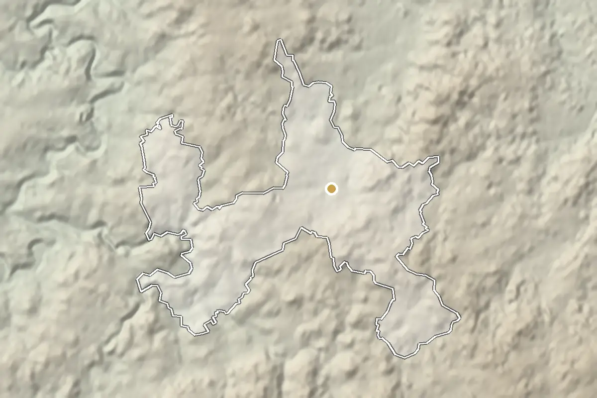Humpolec – shaded terrain from elevation data