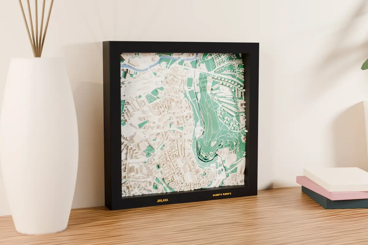 Mapa 3D Igława – podgląd wydrukowanego modelu 3D