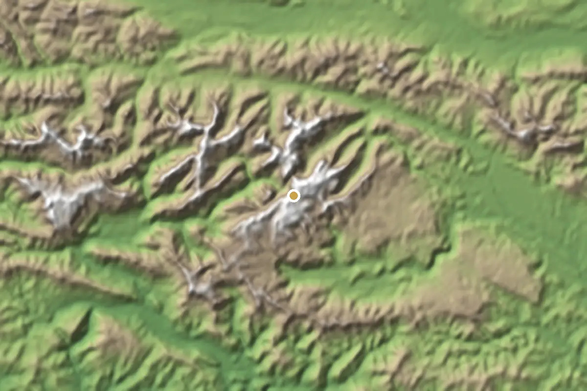 Julische Alpen – schattiertes Gelände aus Höhendaten