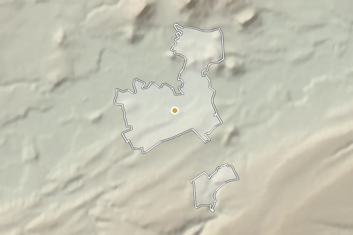 Louny – cieniowany teren z danych wysokościowych