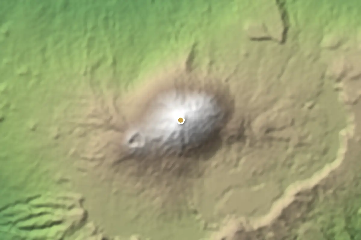 Pico de Teide – stínovaný terén z výškových dat