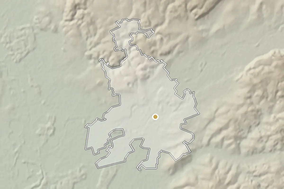 Přerov – shaded terrain from elevation data