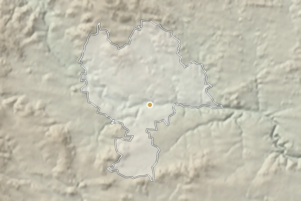 Třebíč – shaded terrain from elevation data